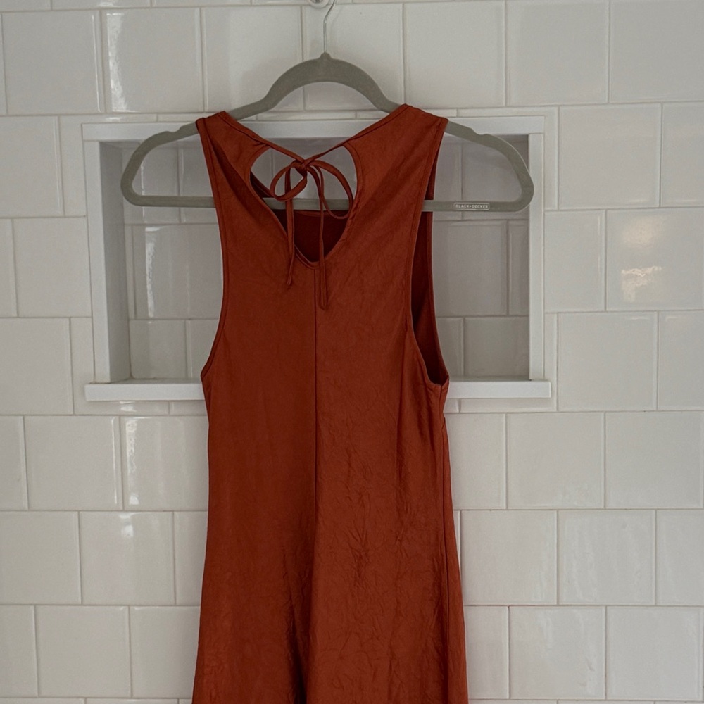 House of Harlow 1960 Rust Copper Silky Slip Dress - Picture 5 of 5